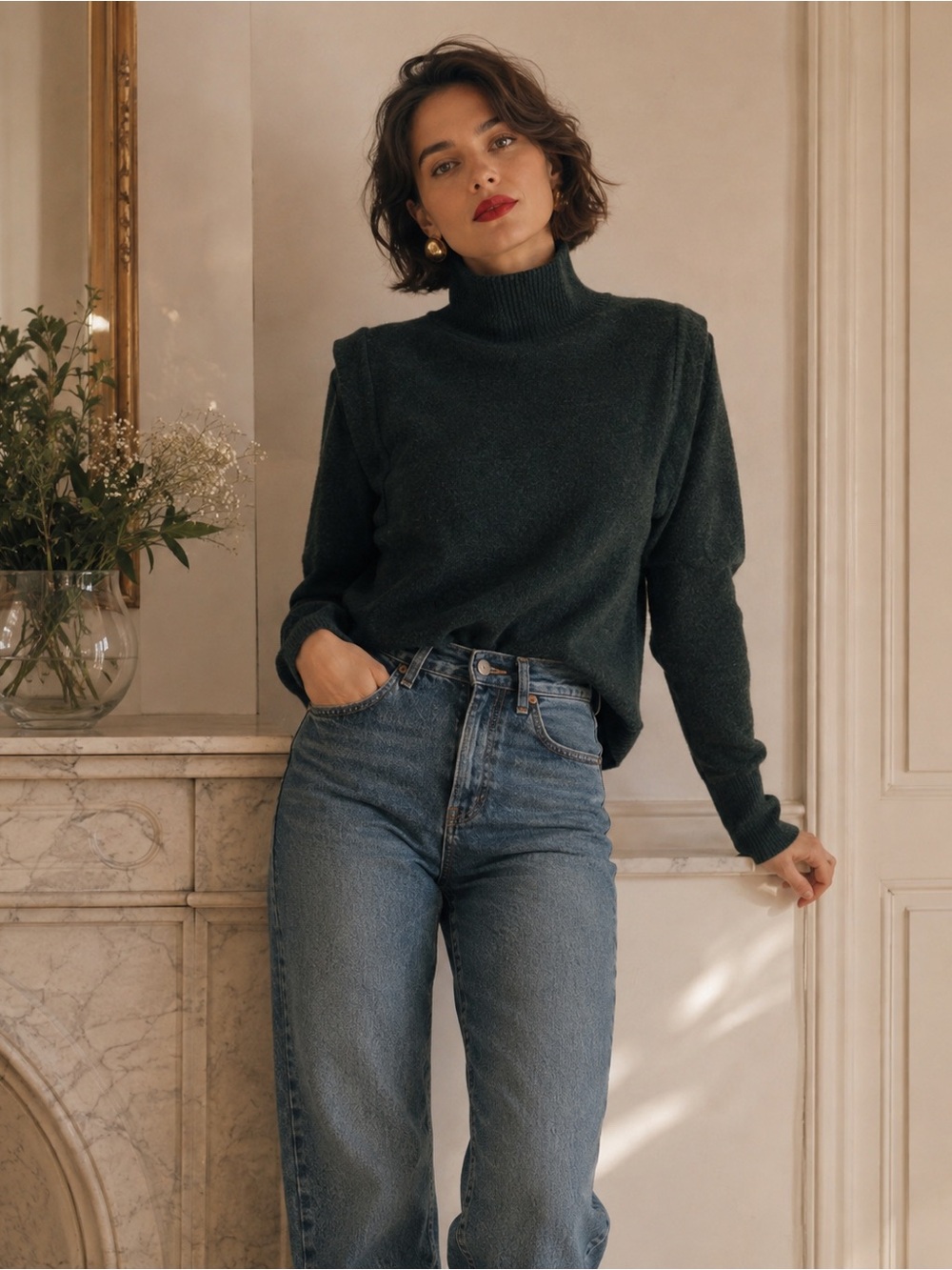 NWOT, classic, emerald green / teal sweater, perfect for the holidays and winter